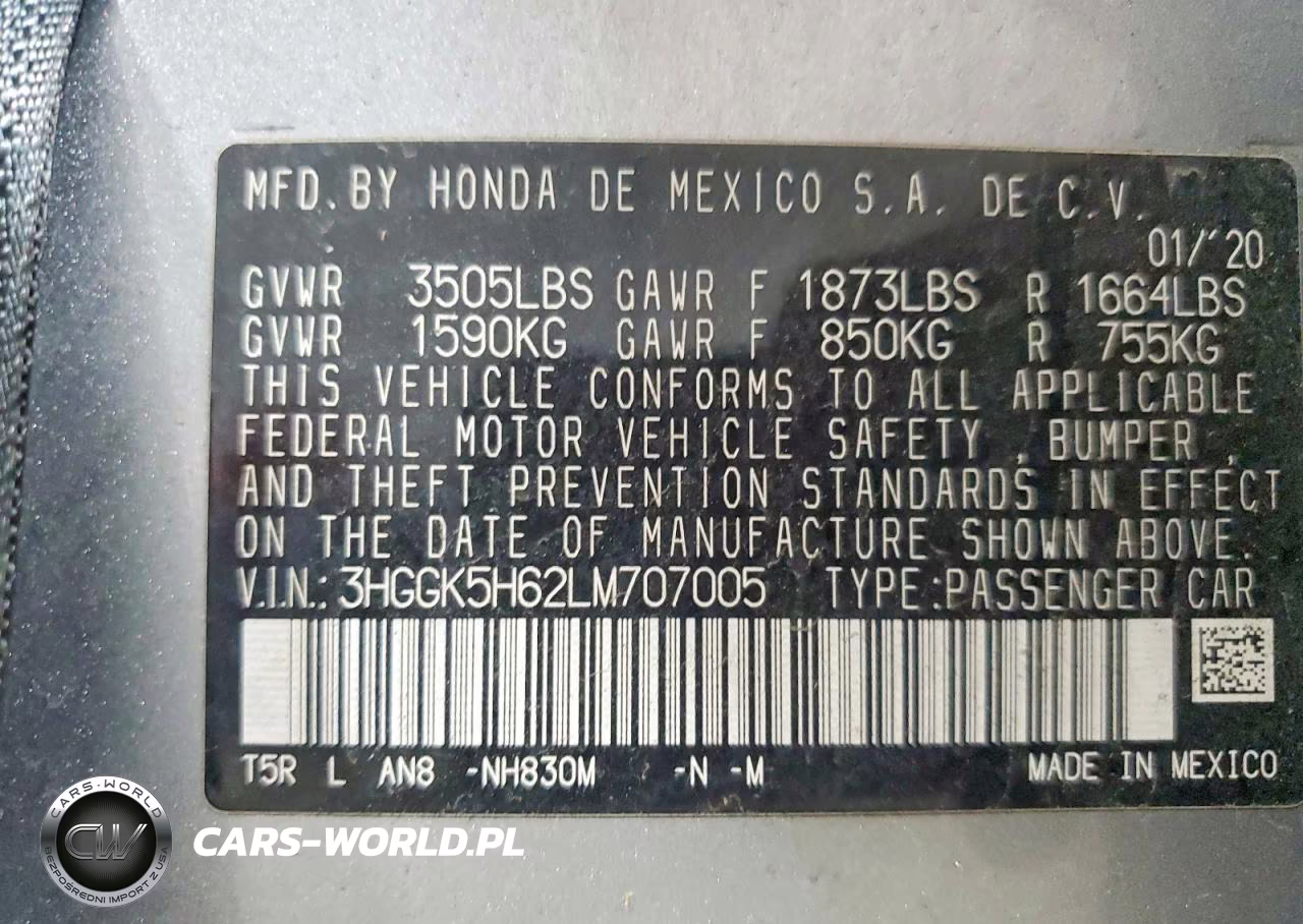 2020 Honda Fit Sport VIN:3HGGK5H62LM707005 - 12
