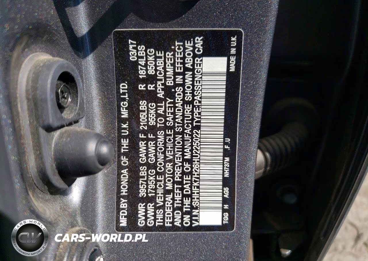 2017 Honda Civic Lx VIN:SHHFK7H26HU225022 - 12