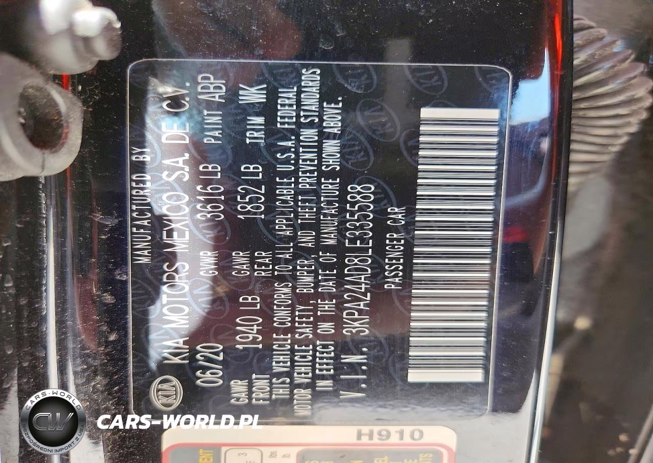 2020 Kia Rio Lx VIN:3KPA24AD8LE335588 - 13
