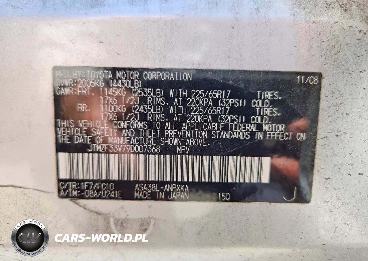 2009 Toyota Rav4 Base VIN:JTMZF33V79D007368 - 13