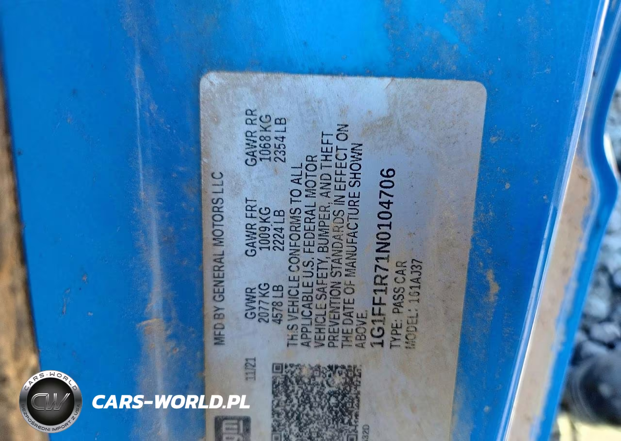 2022 Chevrolet Camaro Lt1 VIN:1G1FF1R71N0104706 - 12
