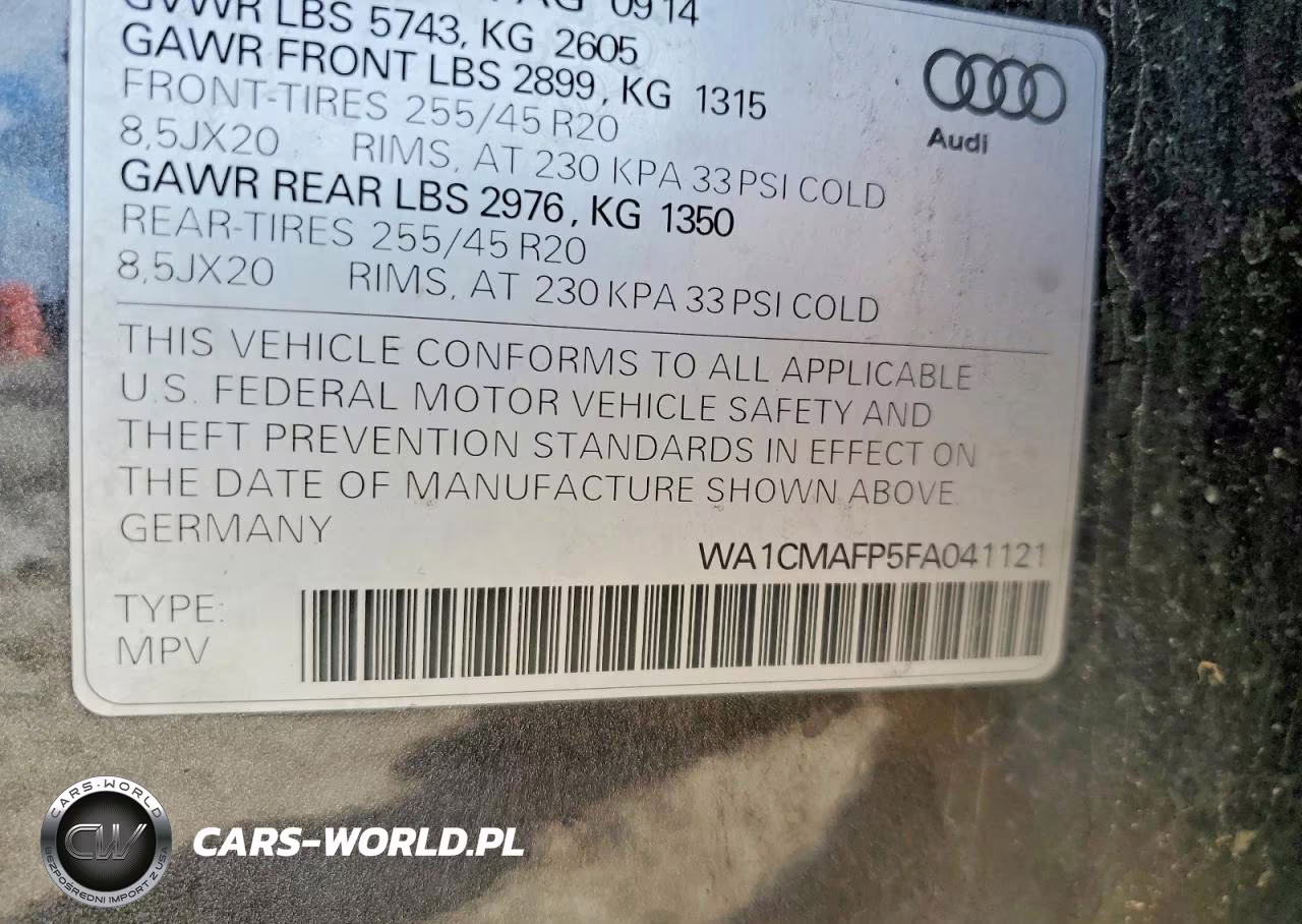 2015 Audi Q5 Tdi Premium Plus VIN:WA1CMAFP5FA041121 - 12