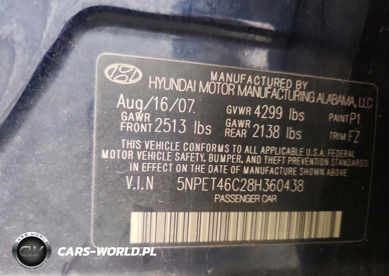 2008 Hyundai Sonata Gls VIN:5NPET46C28H360438 - 12