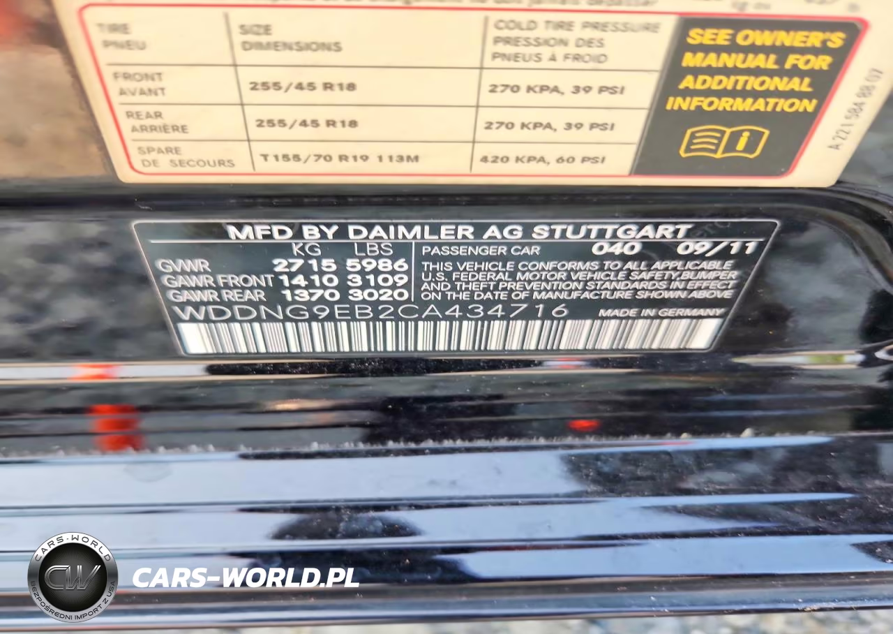 2012 Mercedes-Benz S 550 4Matic VIN:WDDNG9EB2CA434716 - 12