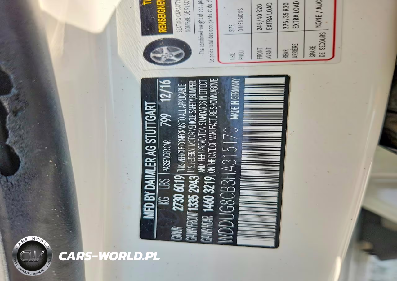 2017 Mercedes-Benz S 550 VIN:WDDUG8CB3HA315170 - 12