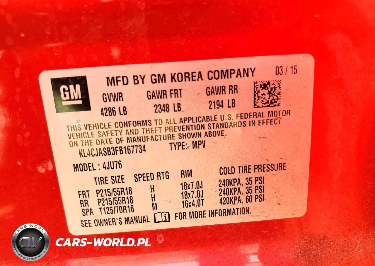 2015 Buick Encore VIN:KL4CJASB3FB167734 - 12