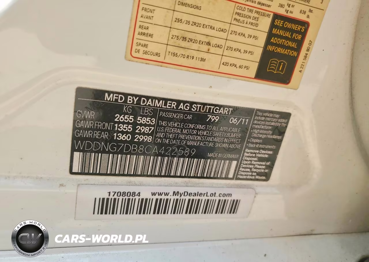 2012 Mercedes-Benz S 550 VIN:WDDNG7DB8CA422589 - 12