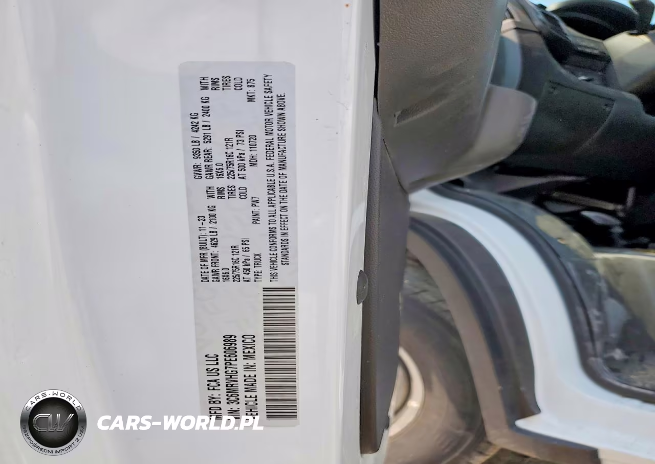 2023 Ram Promaster 3500 3500 High VIN:3C6MRVHG7PE606989 - 13