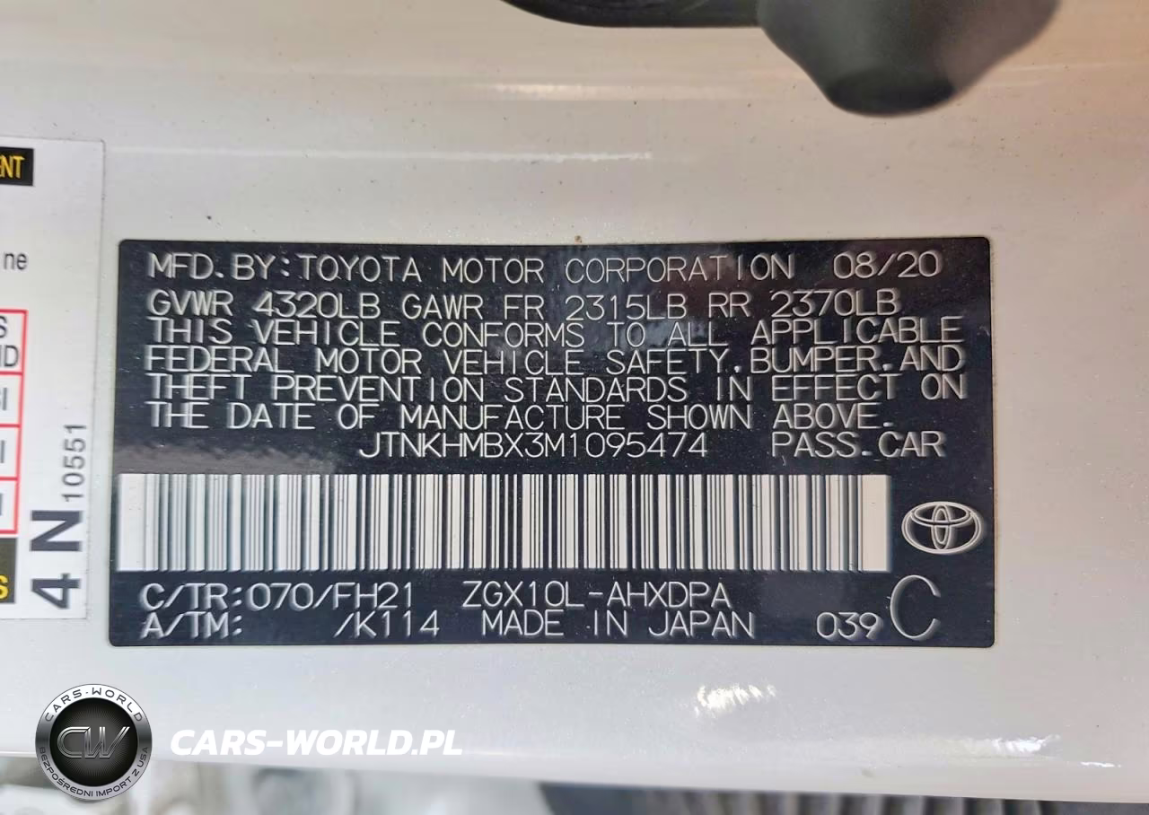 2021 Toyota C-Hr Le VIN:JTNKHMBX3M1095474 - 13