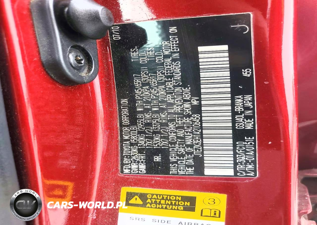 2010 Toyota Highlander Base VIN:JTEZK3EH1A2106458 - 13