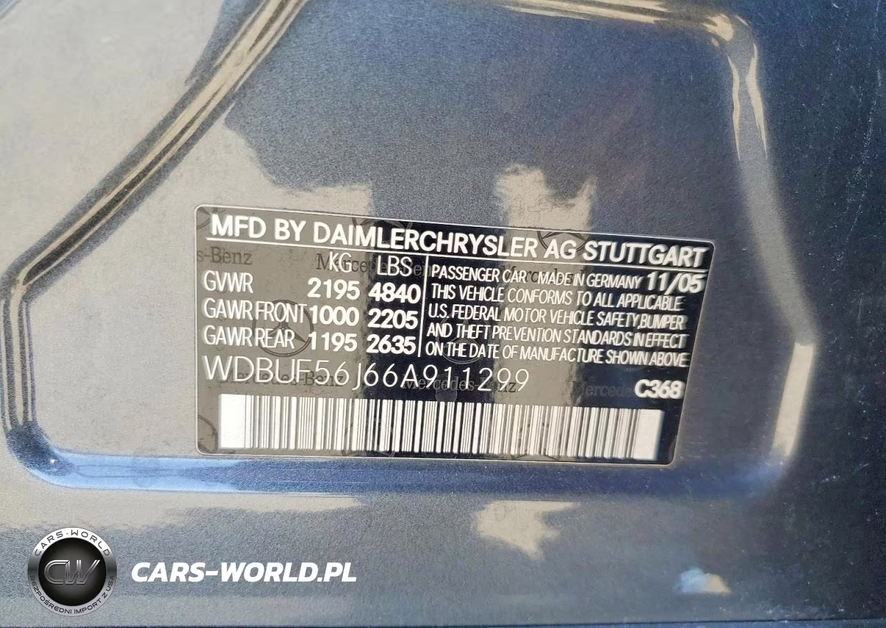 2006 Mercedes-Benz E 350 VIN:WDBUF56J66A911299 - 12