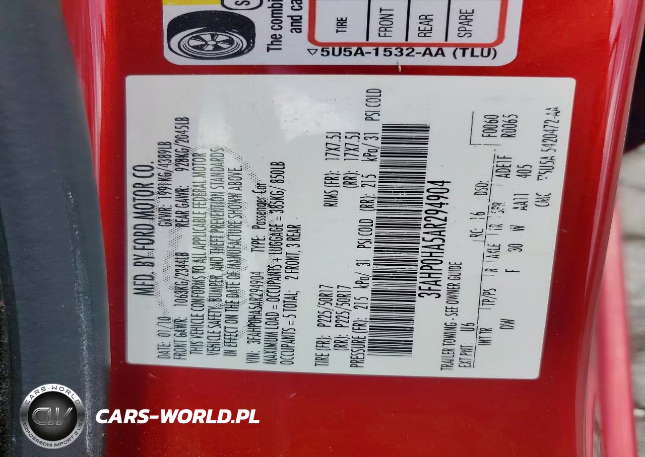 2010 Ford Fusion Se VIN:3FAHP0HA5AR294904 - 13