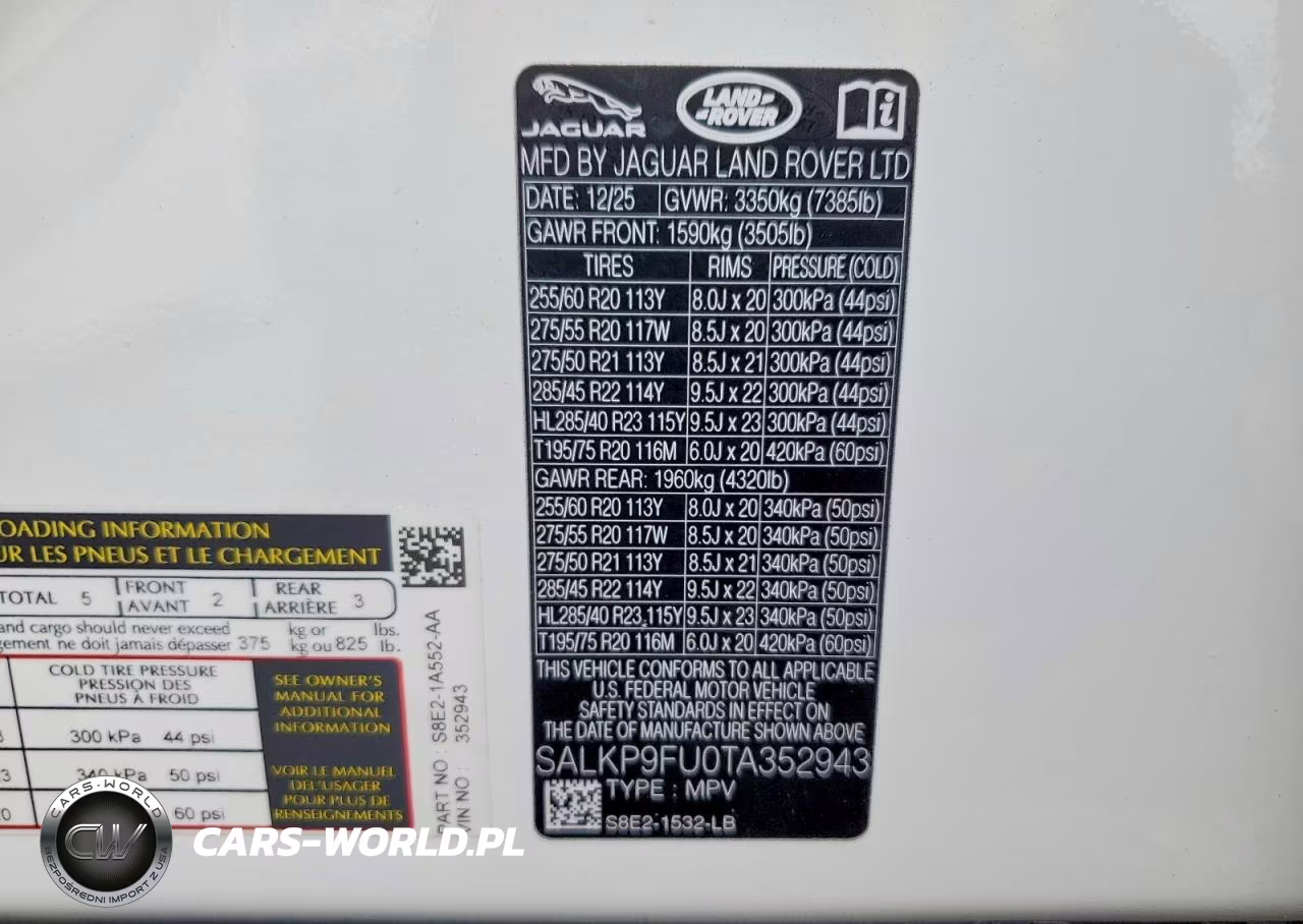 2026 Land Rover Range Rover Se VIN:SALKP9FU0TA352943 - 13
