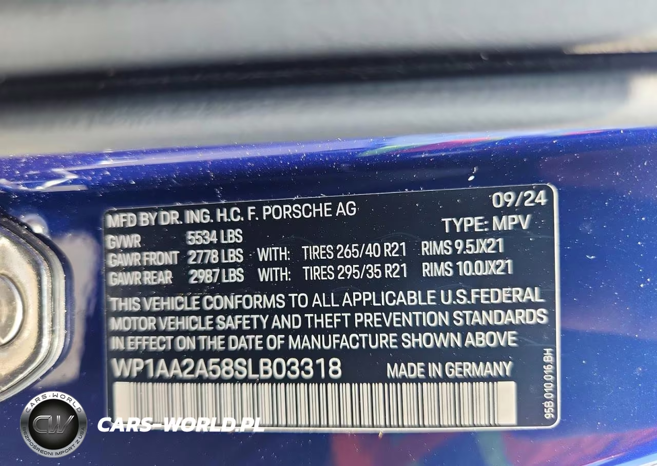 2025 Porsche Macan Base VIN:WP1AA2A58SLB03318 - 13