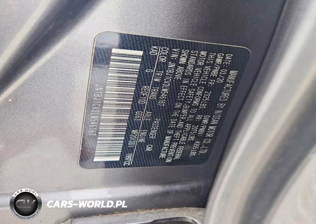 2020 Nissan Rogue Sport Sv VIN:JN1BJ1CV3LW546167 - 12