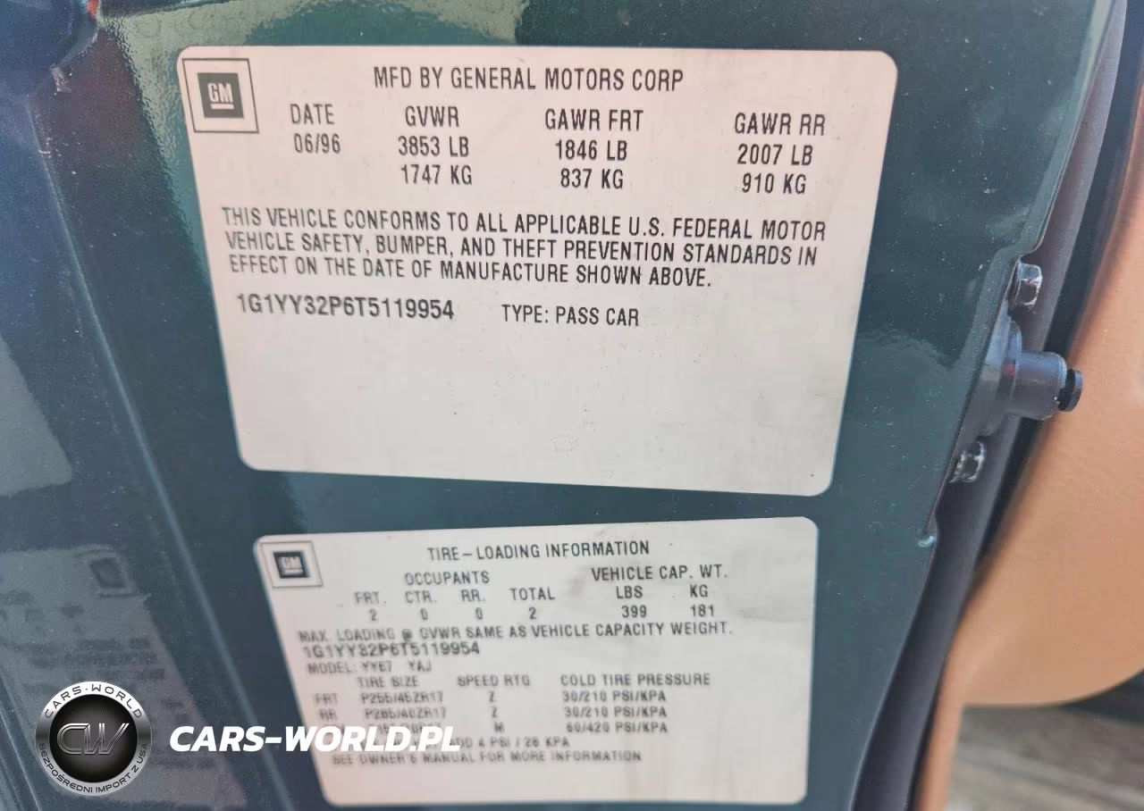 1996 Chevrolet Corvette VIN:1G1YY32P6T5119954 - 13
