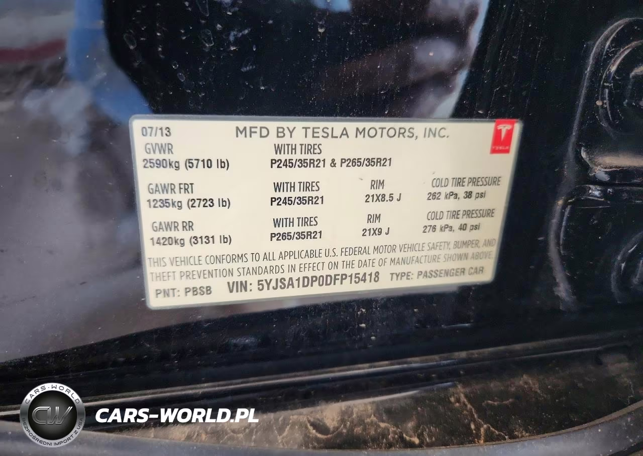2013 Tesla Model S VIN:5YJSA1DP0DFP15418 - 13