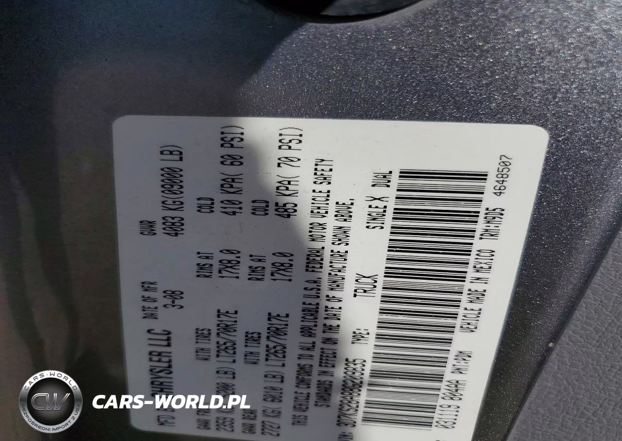 2008 Dodge Ram 2500 St VIN:3D7KS28A88G209835 - 12
