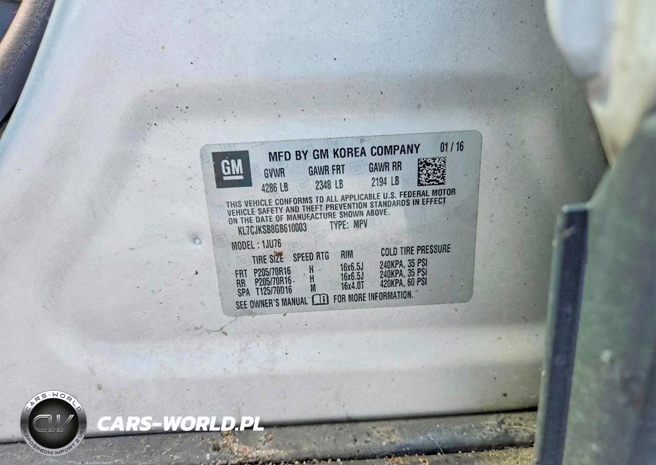 2016 Chevrolet Trax Ls VIN:KL7CJKSB8GB610003 - 13