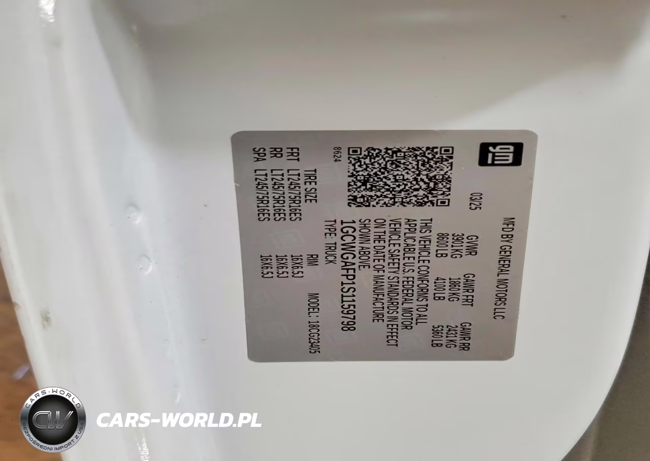 2025 Chevrolet Express 2500 Cargo Delivery Van VIN:1GCWGAFP1S1159798 - 13