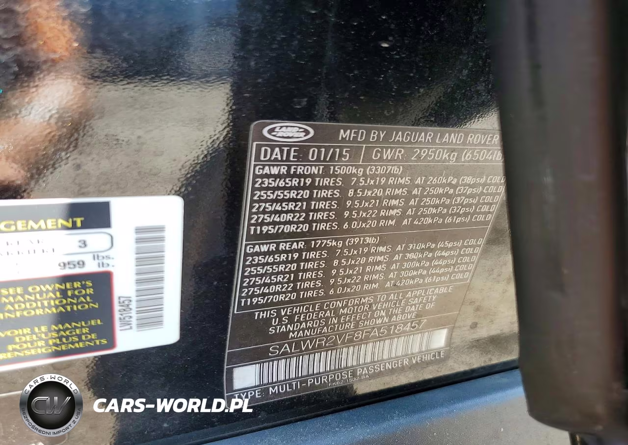 2015 Land Rover Range Rover Sport Hse VIN:SALWR2VF8FA518457 - 13