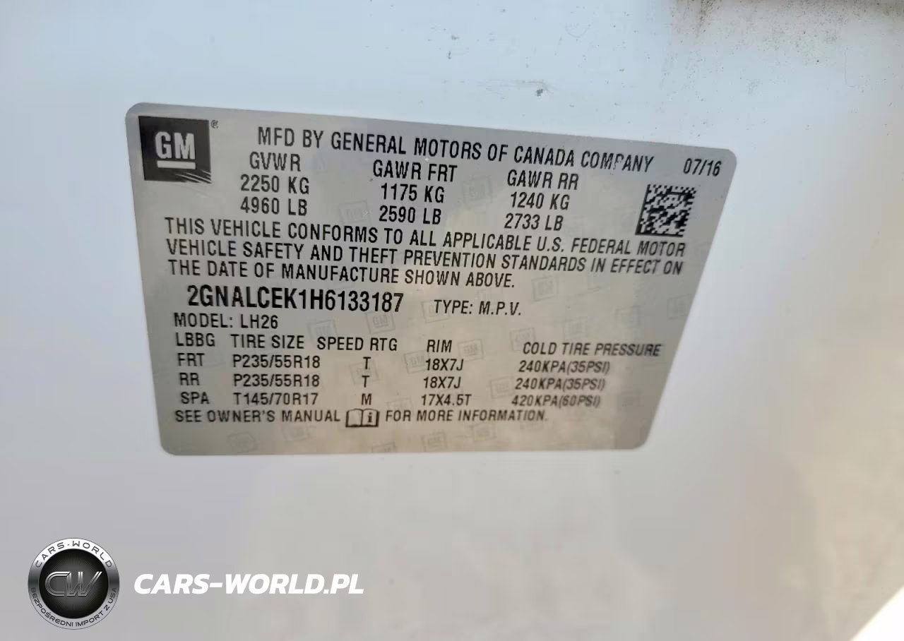 2017 Chevrolet Equinox Lt VIN:2GNALCEK1H6133187 - 13