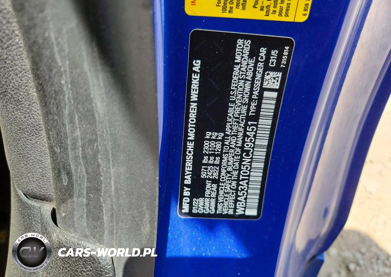 2022 BMW M440I VIN:WBA53AT05NCJ95451 - 12