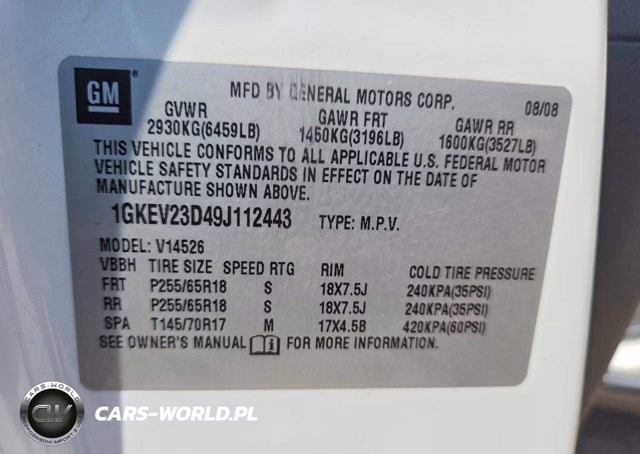 2009 GMC Acadia Slt-1 VIN:1GKEV23D49J112443 - 13