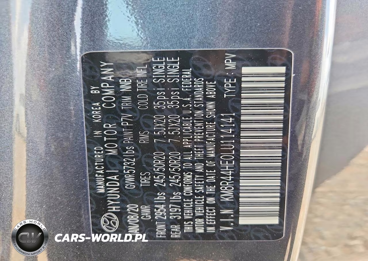 2020 Hyundai Palisade Sel VIN:KM8R44HE0LU114141 - 14