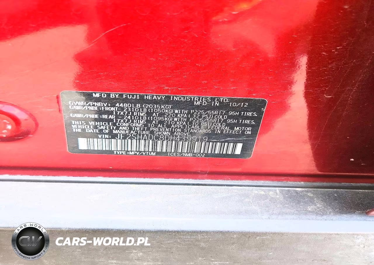2013 Subaru Forester 2.5X Premium VIN:JF2SHADC8DH439919 - 13