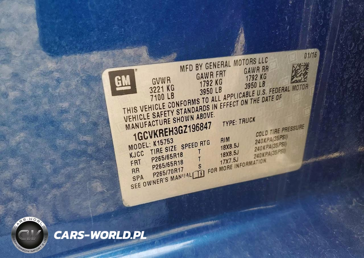 2016 Chevrolet Silverado K1500 Lt VIN:1GCVKREH3GZ196847 - 13