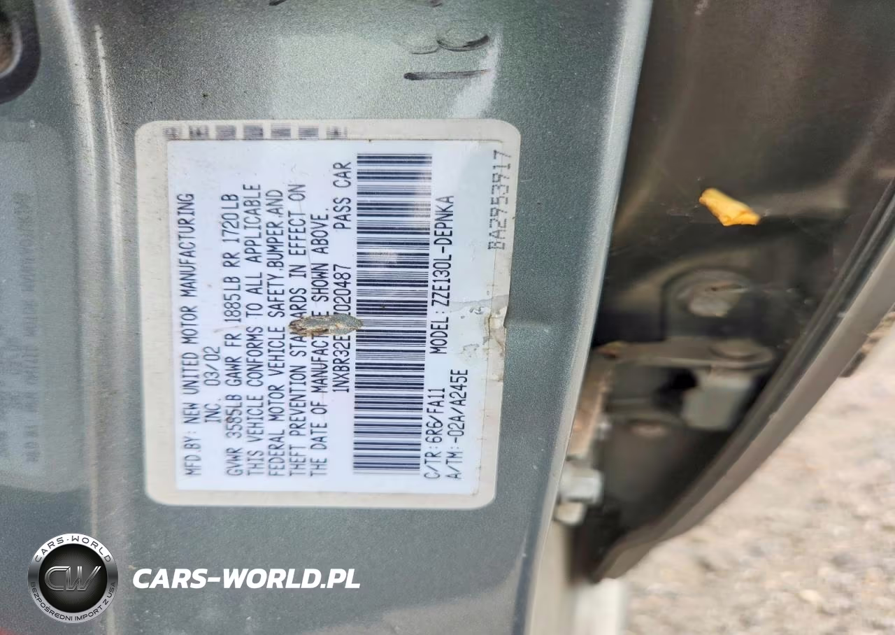2003 Toyota Corolla Le VIN:1NXBR32E73Z020487 - 12