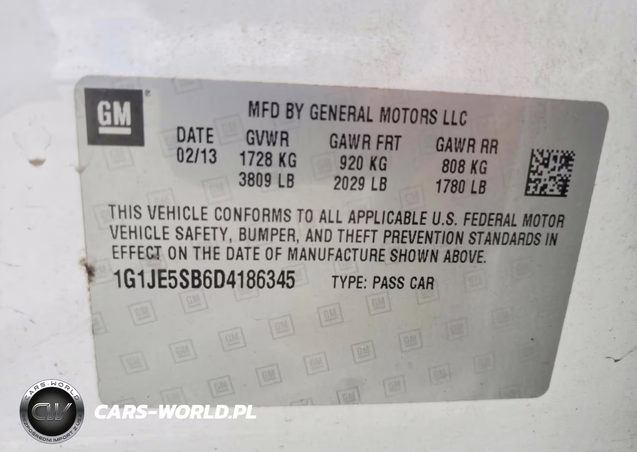 2013 Chevrolet Sonic Ltz VIN:1G1JE5SB6D4186345 - 12