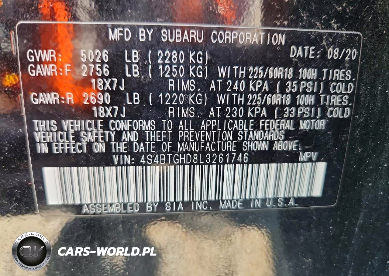 2020 Subaru Outback Onyx Edition Xt VIN:4S4BTGHD8L3261746 - 12