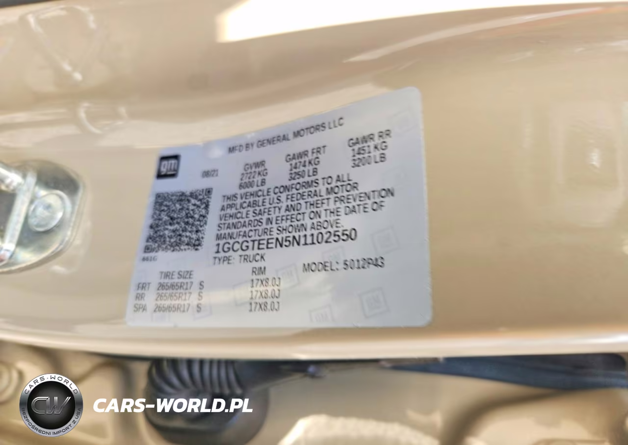 2022 Chevrolet Colorado Zr2 VIN:1GCGTEEN5N1102550 - 12