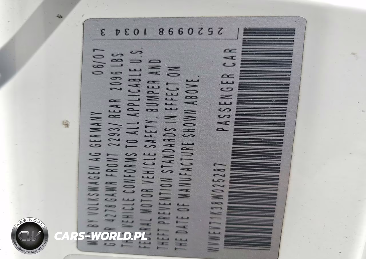 2008 Volkswagen Gti VIN:WVWEV71K38W025287 - 12