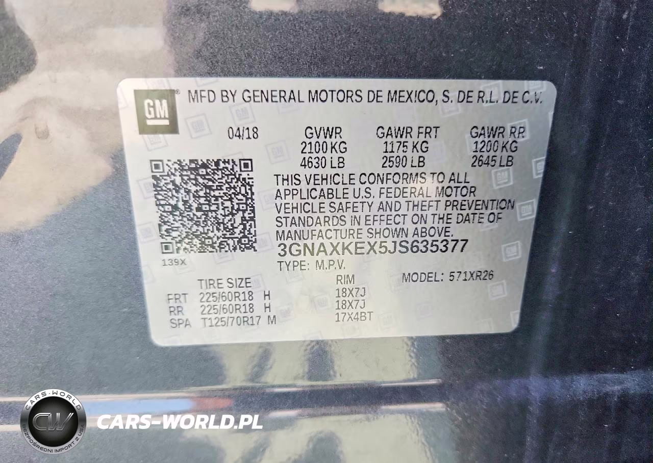 2018 Chevrolet Equinox Lt VIN:3GNAXKEX5JS635377 - 12