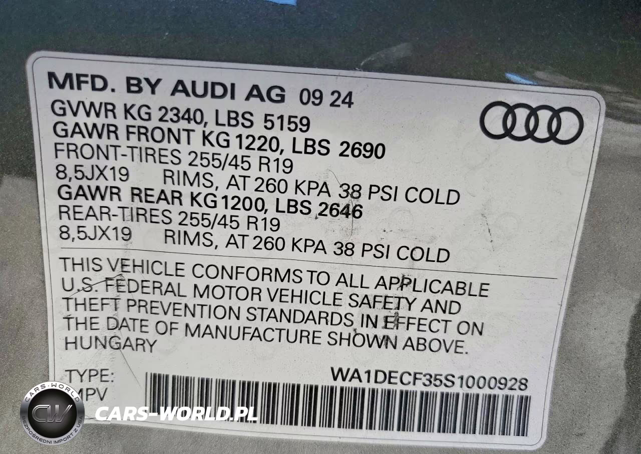 2025 Audi Q3 Premium S Line 45 VIN:WA1DECF35S1000928 - 14