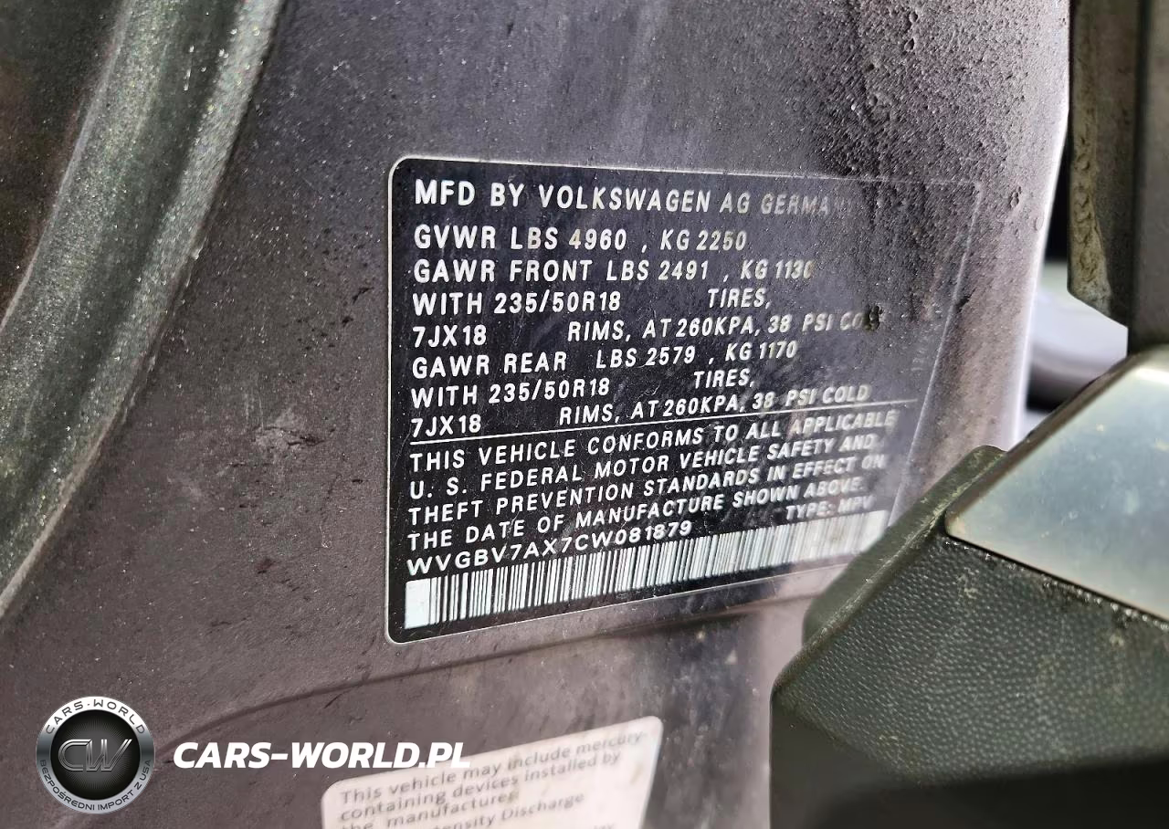 2012 Volkswagen Tiguan S VIN:WVGBV7AX7CW081879 - 13