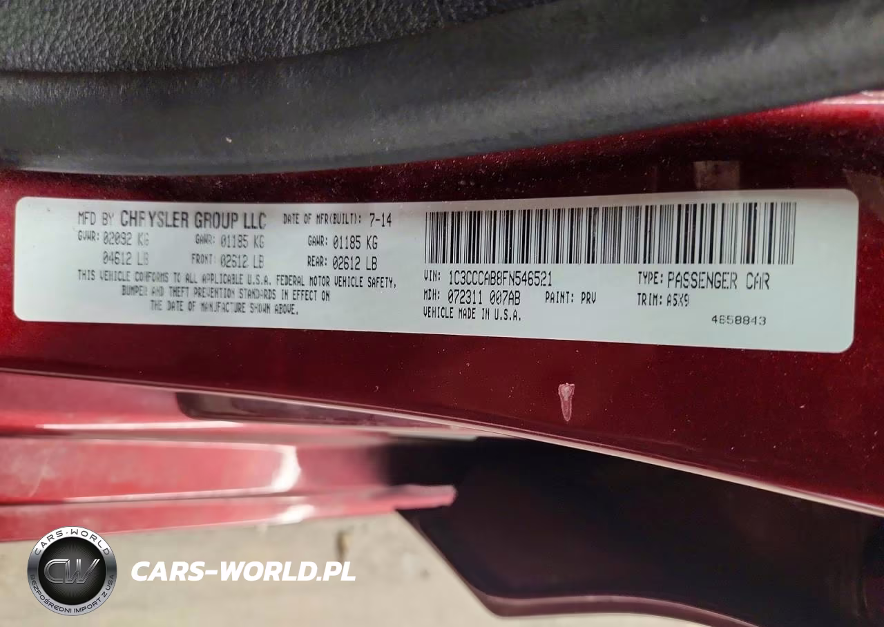 2015 Chrysler 200 Limited VIN:1C3CCCAB8FN546521 - 12