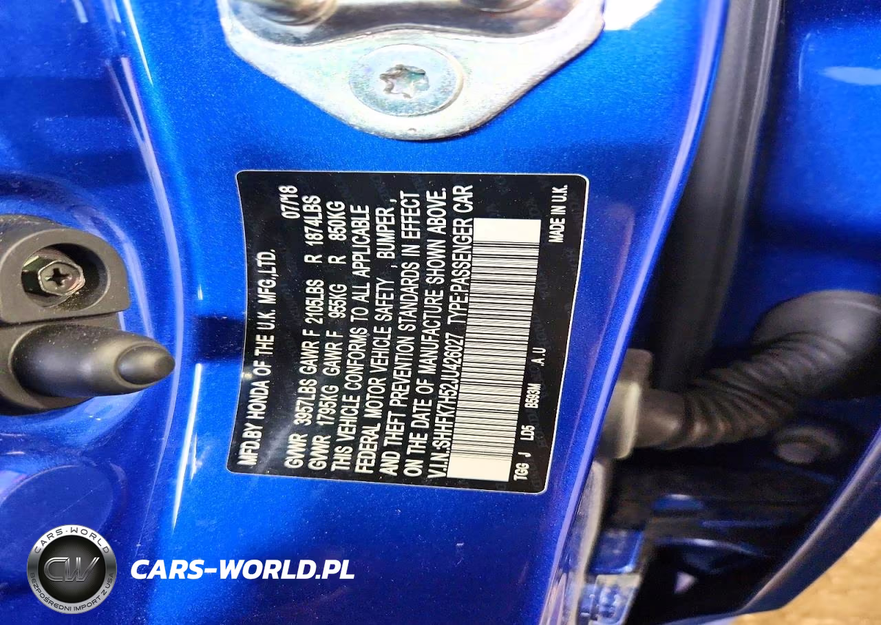 2018 Honda Civic Ex VIN:SHHFK7H52JU426027 - 12