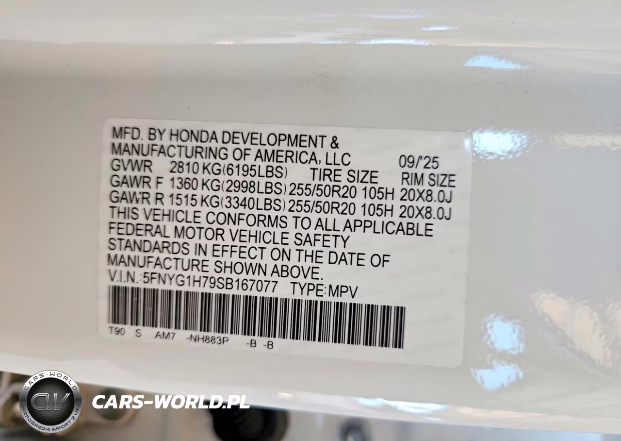 2025 Honda Pilot Touring VIN:5FNYG1H79SB167077 - 13