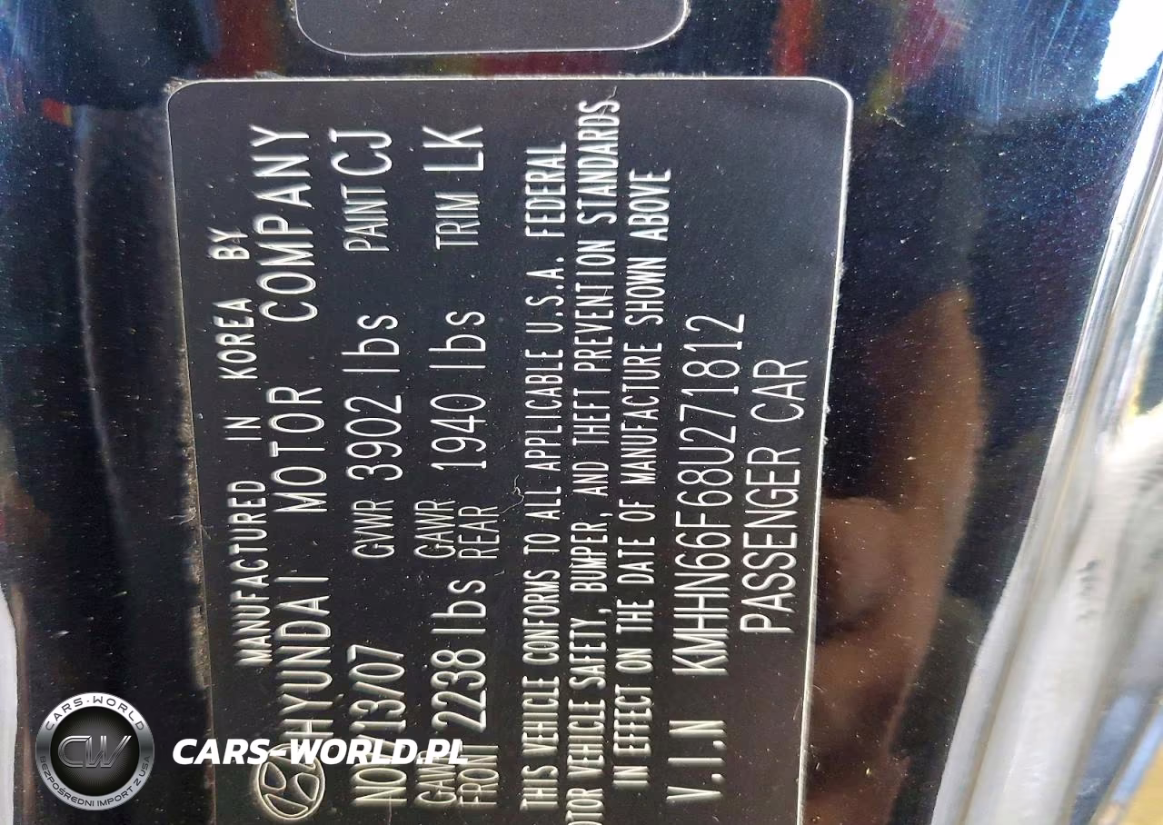 2008 Hyundai Tiburon Gt VIN:KMHHN66F68U271812 - 12