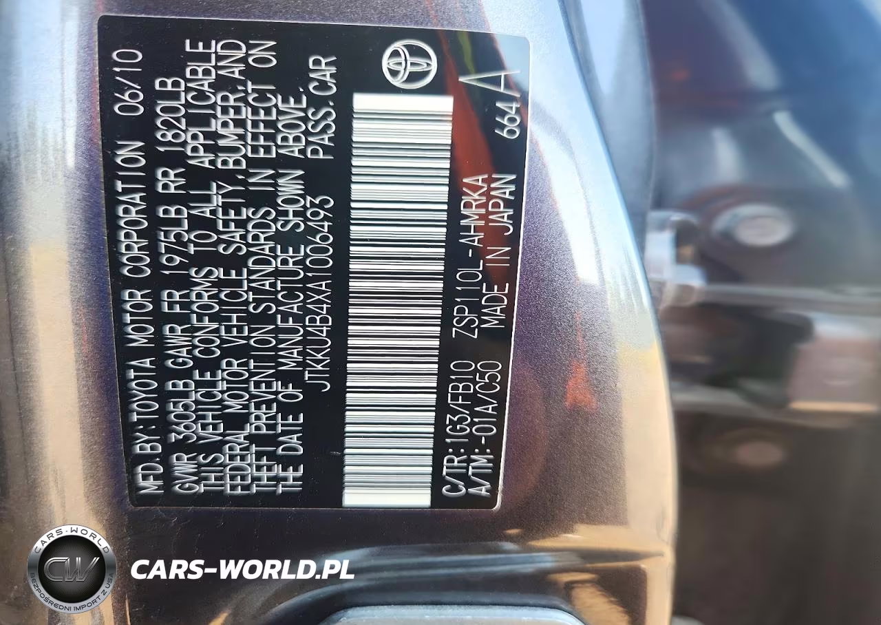 2010 Scion Xd Base VIN:JTKKU4B4XA1006493 - 12