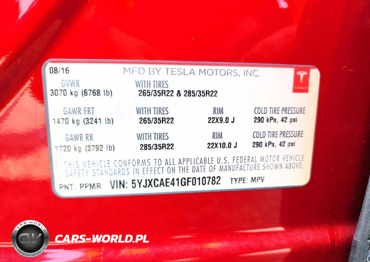 2016 Tesla Model X VIN:5YJXCAE41GF010782 - 14
