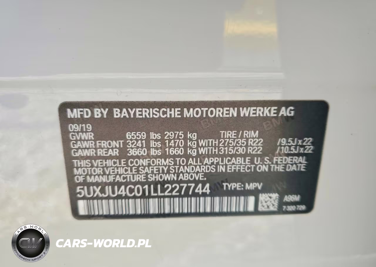 2020 BMW X5 M50I VIN:5UXJU4C01LL227744 - 13