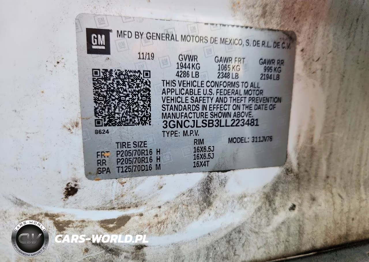 2020 Chevrolet Trax 1Lt VIN:3GNCJLSB3LL223481 - 13