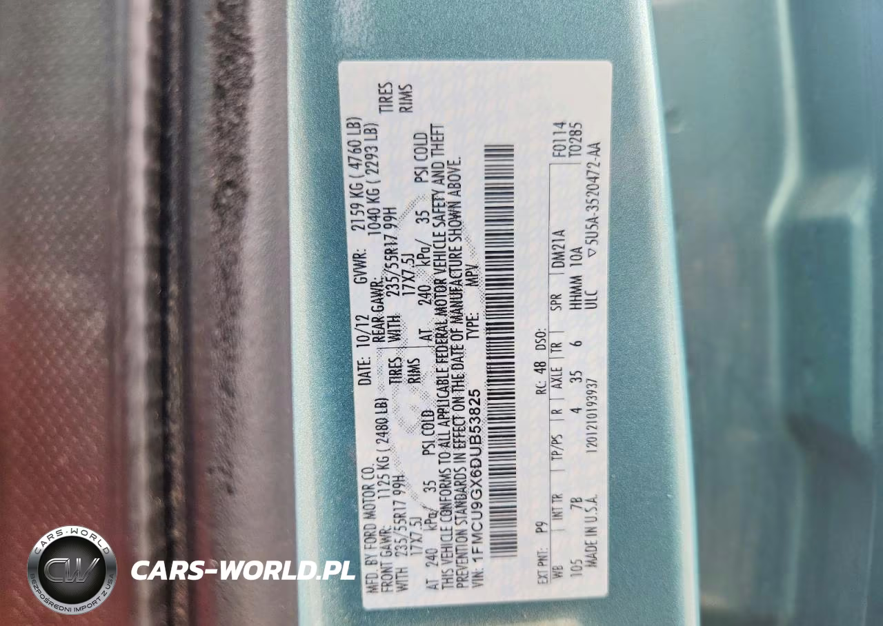 2013 Ford Escape Se VIN:1FMCU9GX6DUB53825 - 13