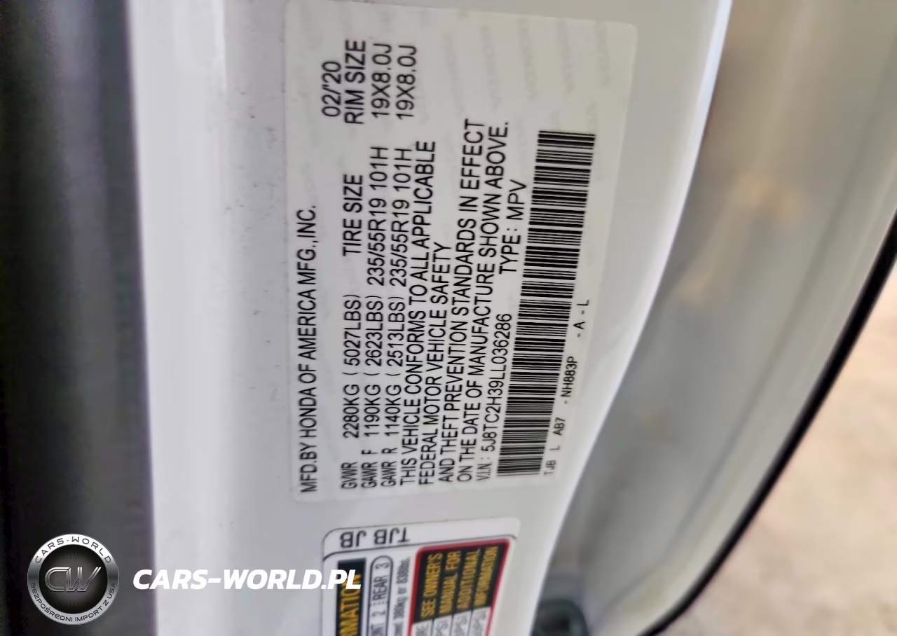2020 Acura Rdx VIN:5J8TC2H39LL036286 - 13