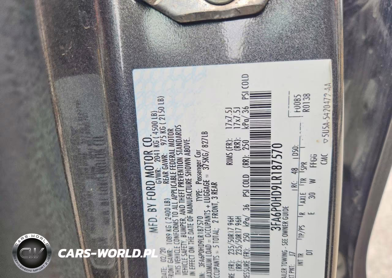 2020 Ford Fusion Se VIN:3FA6P0HD9LR187570 - 12